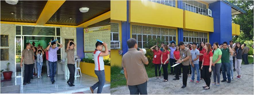 DILG R-3 employees proceeding to the designated holding area