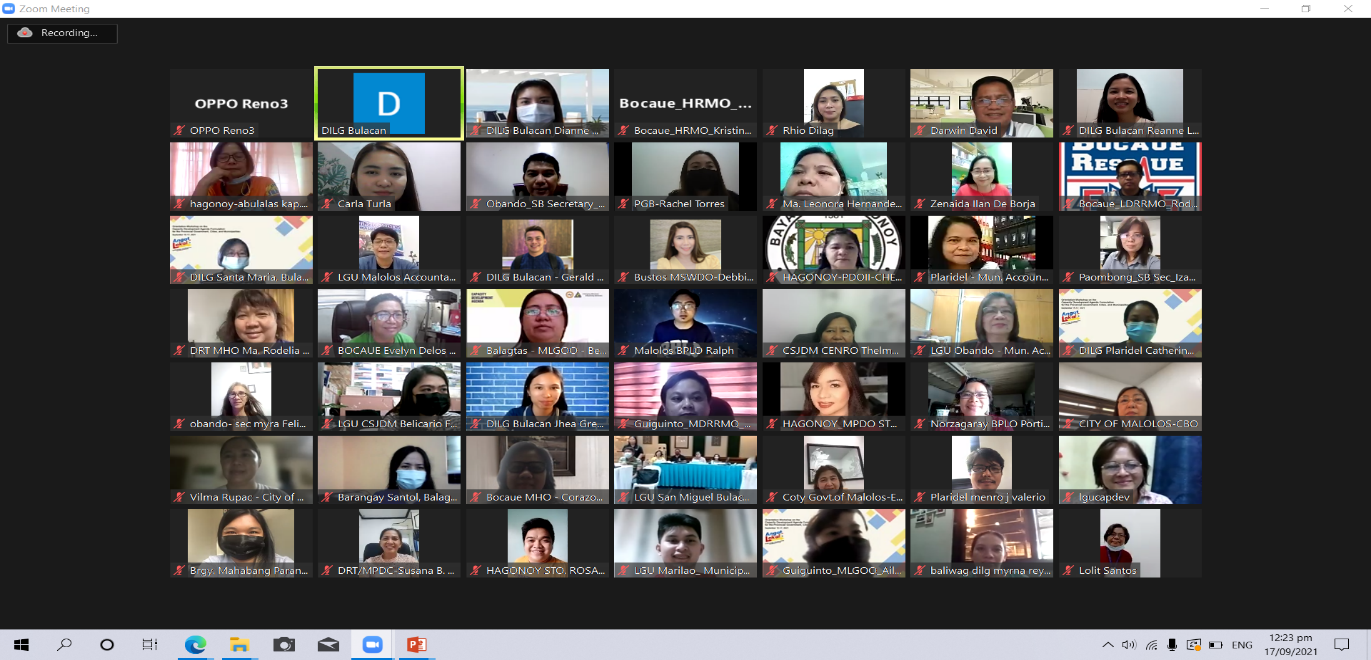 Virtual Participants from PGB, Cities, and Municipalities of Bulacan