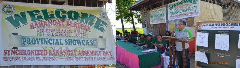 ARD Pascua recognizes Barangay Bertese as one of the most capable barangays to be the provincial showcase