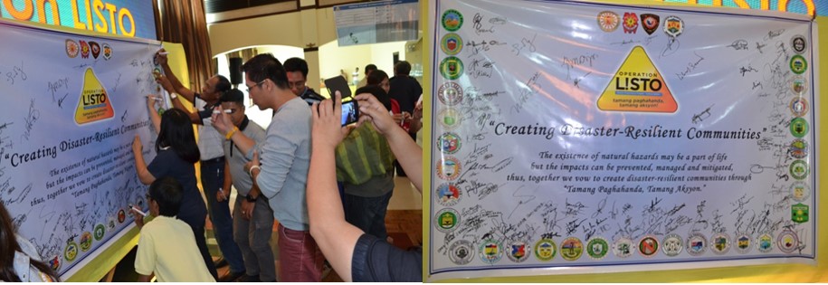Participants affix their signatures as indication of their commitment to Operation Listo
