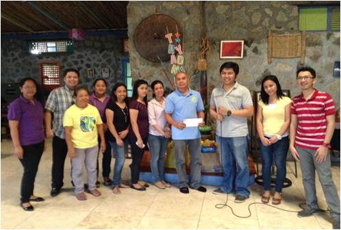 Awarding of cash gift to the faculties of Bahay at YamanniSan Martin de Porres