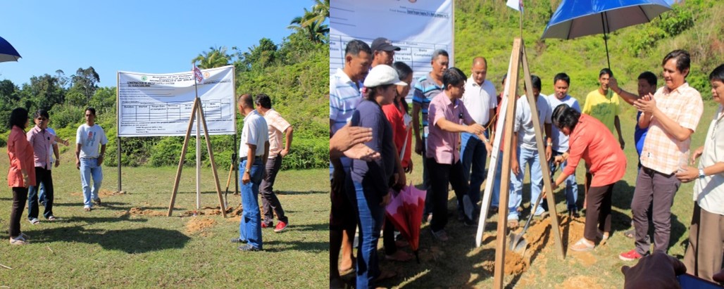 RD Florida M. Dijan and Mayor Victorio Briones take the lead in the Groundbreaking Ceremony on the Construction of Potable Water Supply (Level I) in Barangay Maligaya, Dilasag, Aurora
