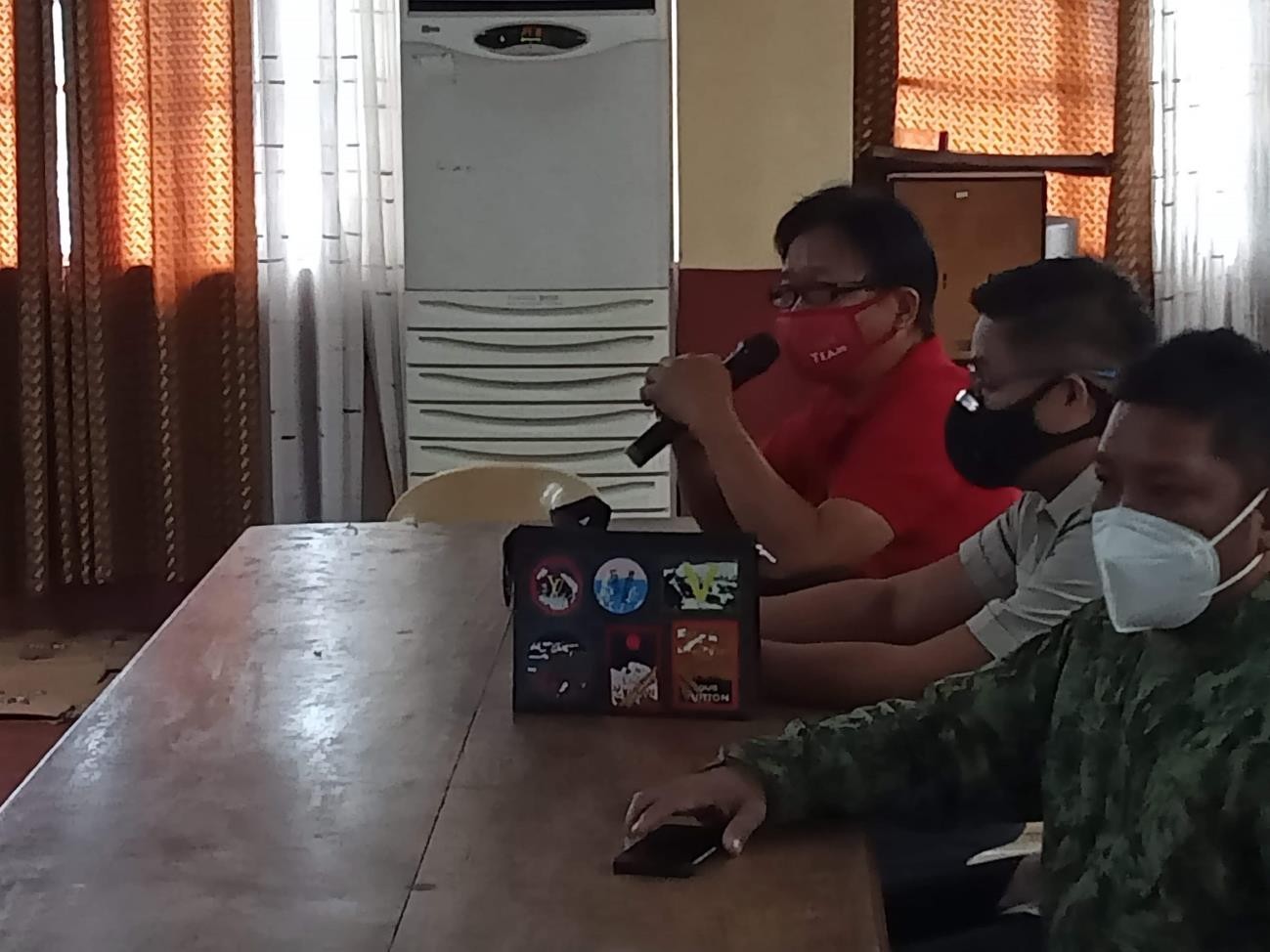 Hon. William T. Lim (in red) proposed installation of CCTV Camera’s to improve the surveillance within the town.