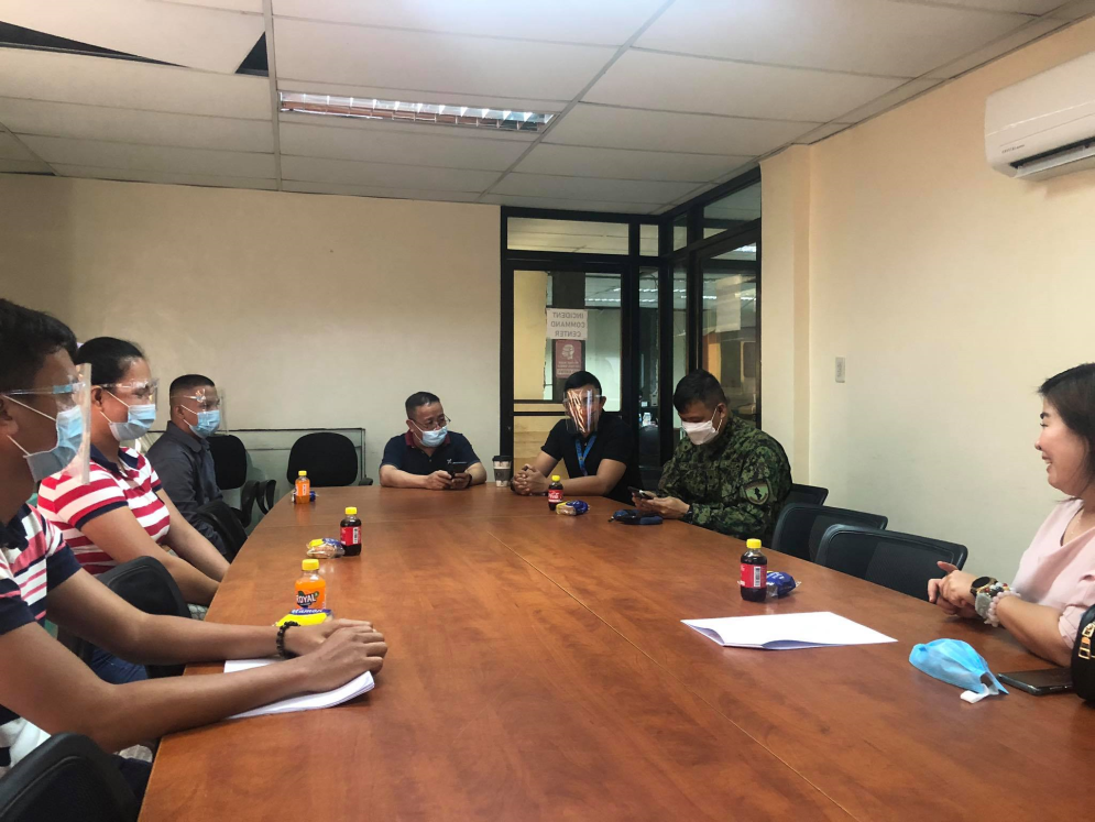 CTs meet the MIATF for a short briefing on the LGU's protocols
