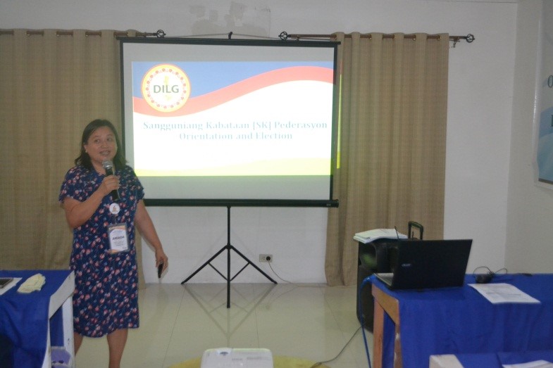 DILG Olongapo City Director Amada Dumagat while delivering her message