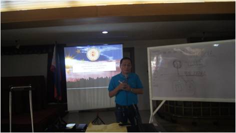 OIC ARD Abraham Pascua while sharing SILG’s directives to the participants